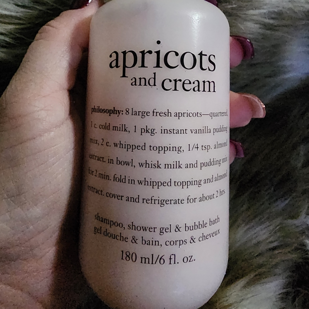 Philosophy Apricots & Cream shampoo, shower gel, & bubble bath